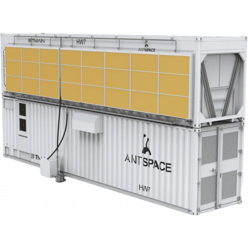 Гидроконтейнер Bitmain ANTSPACE HW7 с градирней, фото производителя
