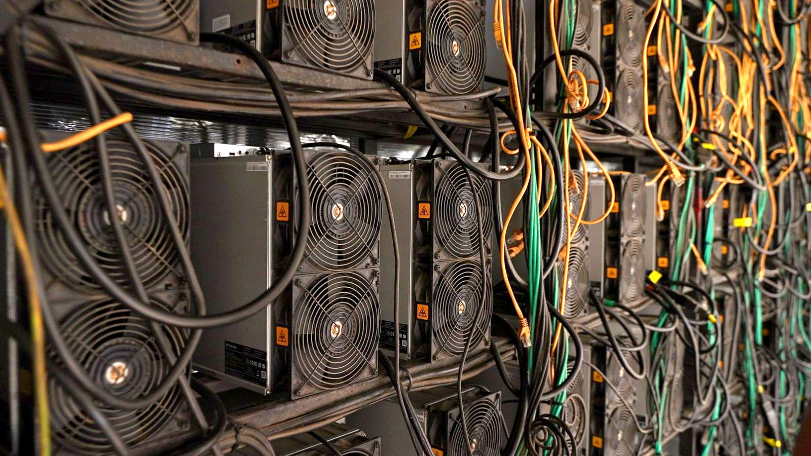 Стойки с ASIC-майнерами на площадке FastMine