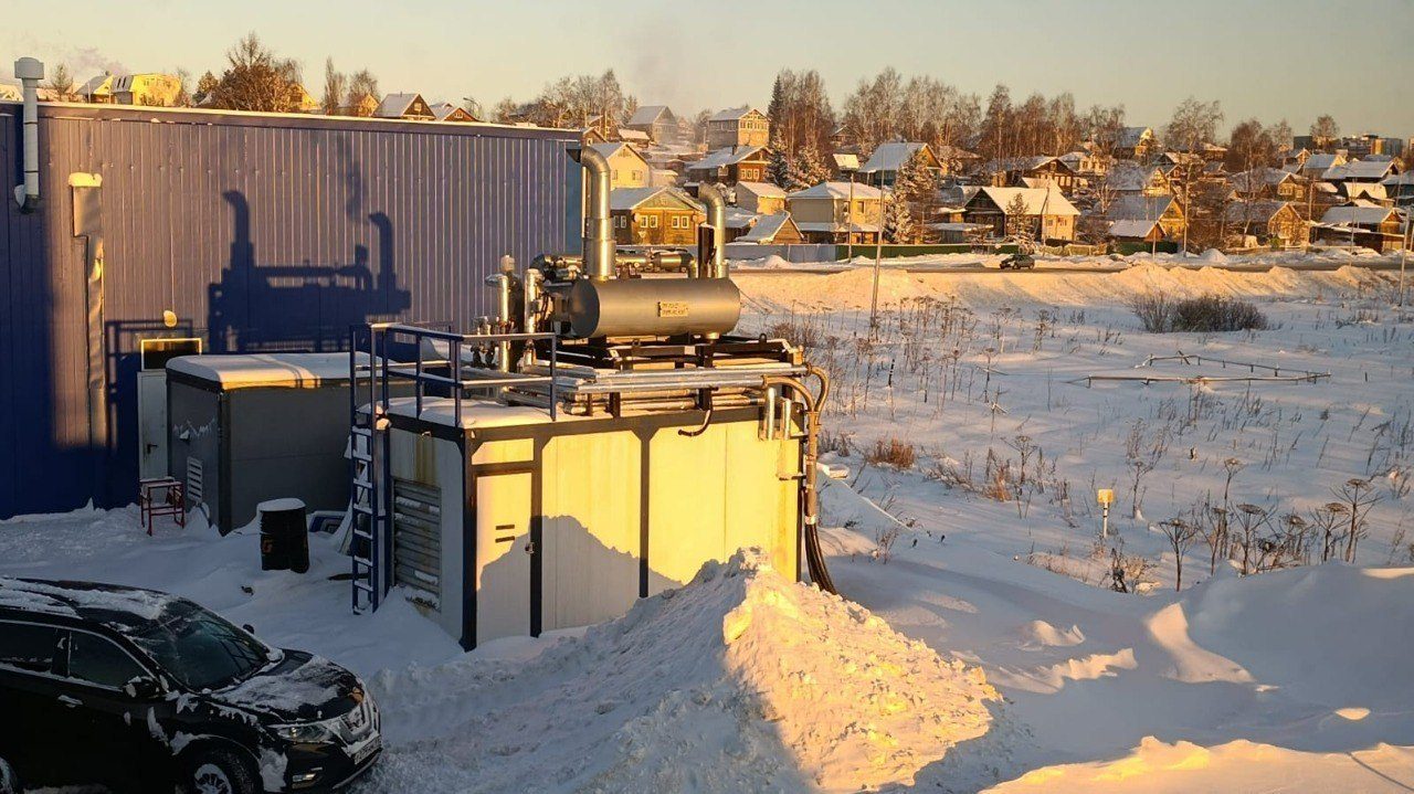Газопоршневая установка 250 кВт в зимнем контейнере с системой утилизации тепла выхлопных газов