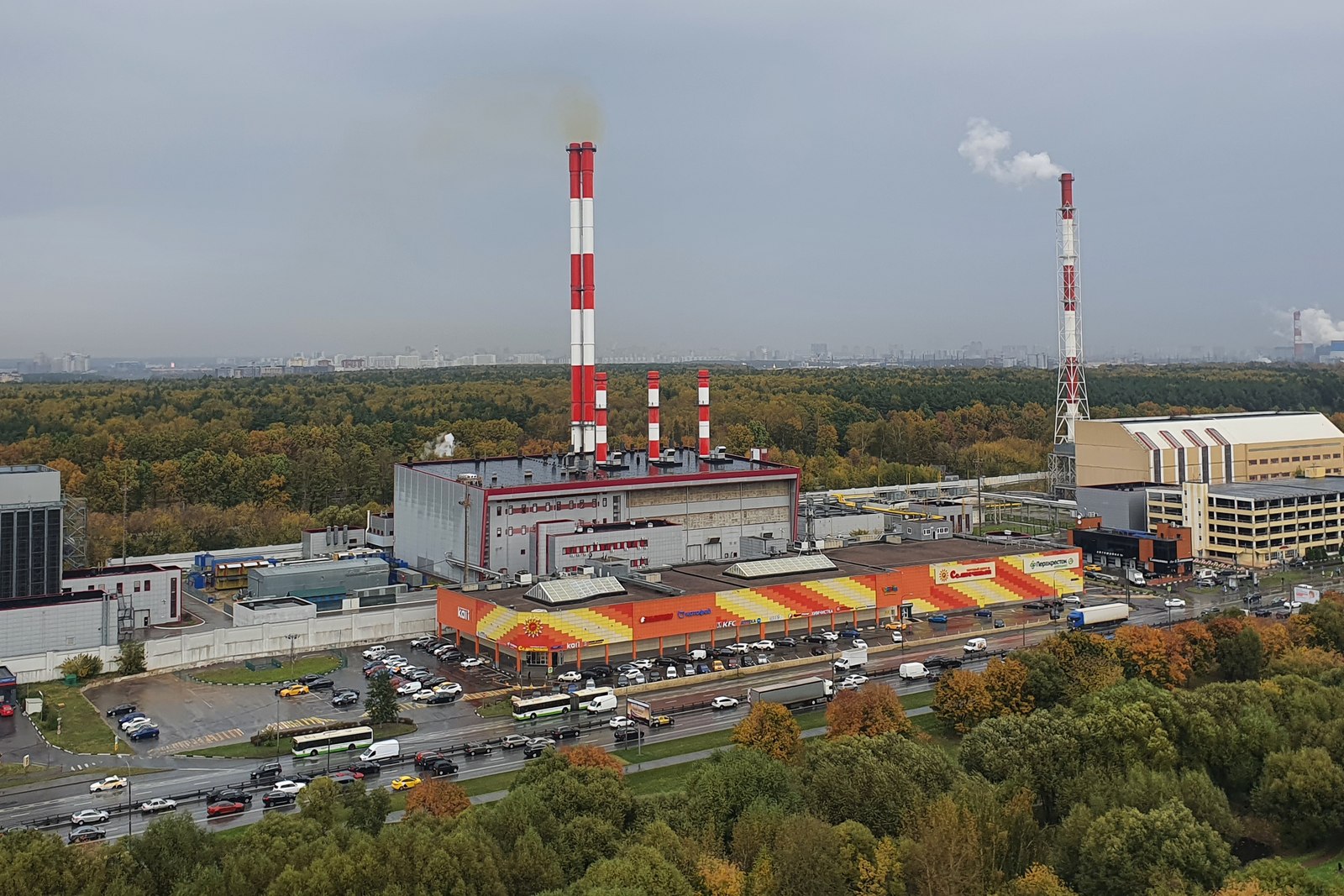 Газотурбинная электростанция «Терёшково» в Москве с высоты — объект, на котором FastMine работал с 2022 по 2024 год